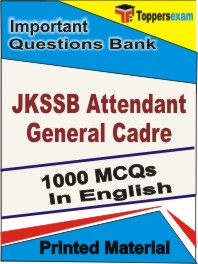 JKSSB Attendant General Cadre Book in English - Objective MCQ