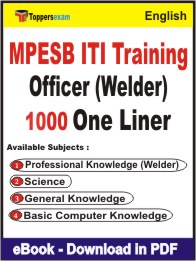 MPESB ITI Training Officer (Welder) One Liner Book PDF in English