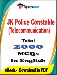 JK Police Constable (Telecommunication) PDF Book In English - MCQ / Objective Questions