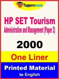 HP SET Tourism Administration and Management (Paper 2) One Liner Book in English