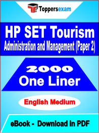HP SET Tourism Administration and Management (Paper 2) One Liner Book PDF in English