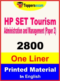 HP SET Tourism Administration and Management (Paper 2) One Liner Book in English