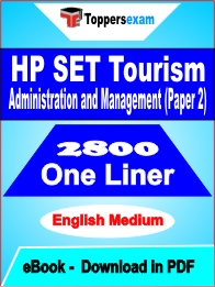 HP SET Tourism Administration and Management (Paper 2) One Liner Book PDF in English