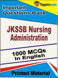 JKSSB Nursing Administration Book in English - Objective MCQ
