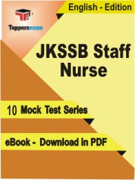 JKSSB Staff Nurse PDF Book In English - Mock Test/Practice Set