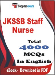 JKSSB Staff Nurse PDF Book In English - MCQ / Objective Questions