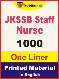 JKSSB Staff Nurse One Liner Book in English