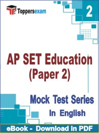 AP SET Education (Paper 2) Test PDF Book In English - Question Paper