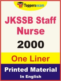 JKSSB Staff Nurse One Liner Book in English