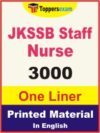 JKSSB Staff Nurse One Liner Book in English