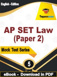 AP SET Law (Paper-2) Test PDF Book In English - Practice Set