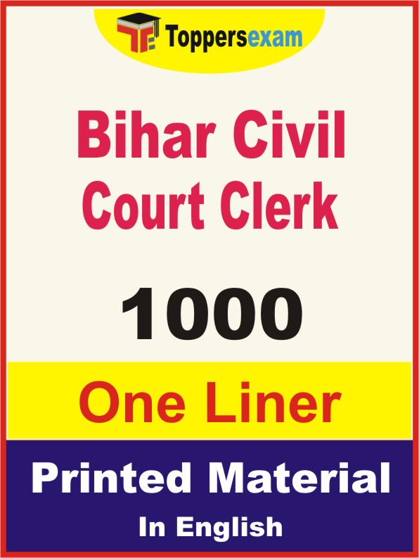 Bihar Civil Court Clerk One Liner Book in English
