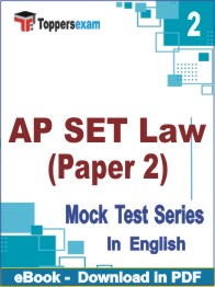 AP SET Law (Paper-2) Test PDF Book In English - Question Paper