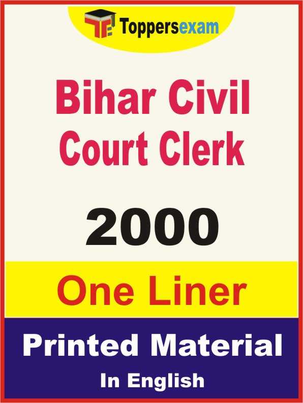 Bihar Civil Court Clerk One Liner Book in English