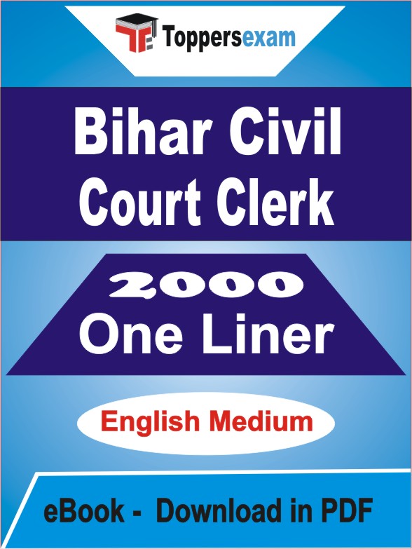 Bihar Civil Court Clerk One Liner Book PDF in English