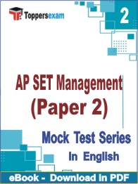 AP SET Management (Paper-2) Test PDF Book In English - Question Paper