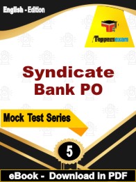 Syndicate Bank PO Test PDF Book In English - Practice Set