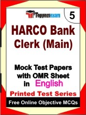HARCO Bank Clerk (Main) Exam Mock Test Papers (Book) in English