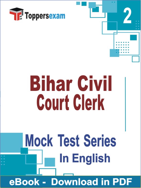 Bihar Civil Court Clerk PDF Book In English - Question Paper