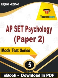 AP SET Psychology (Paper-2) Test PDF Book In English - Practice Set