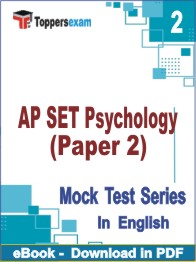 AP SET Psychology (Paper-2) Test PDF Book In English - Question Paper