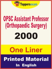 OPSC Assistant Professor (Orthopaedic Surgery) One Liner Book in English