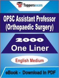 OPSC Assistant Professor (Orthopaedic Surgery) One Liner Book PDF in English