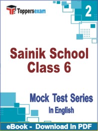 Sainik School Class 6 Test PDF Book In English - Question Paper