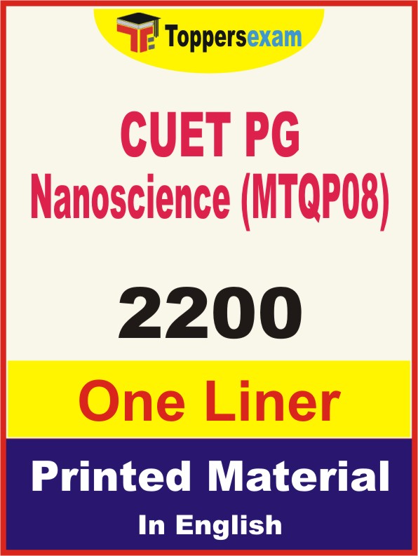 CUET PG Nanoscience (MTQP08) One Liner Book in English