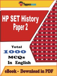 HP SET History (Paper-2) PDF Book In English - MCQ / Objective Questions
