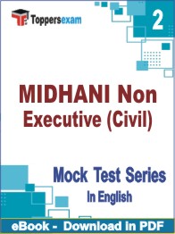 MIDHANI Non Executive (Civil) Test PDF Book In English - Question Paper