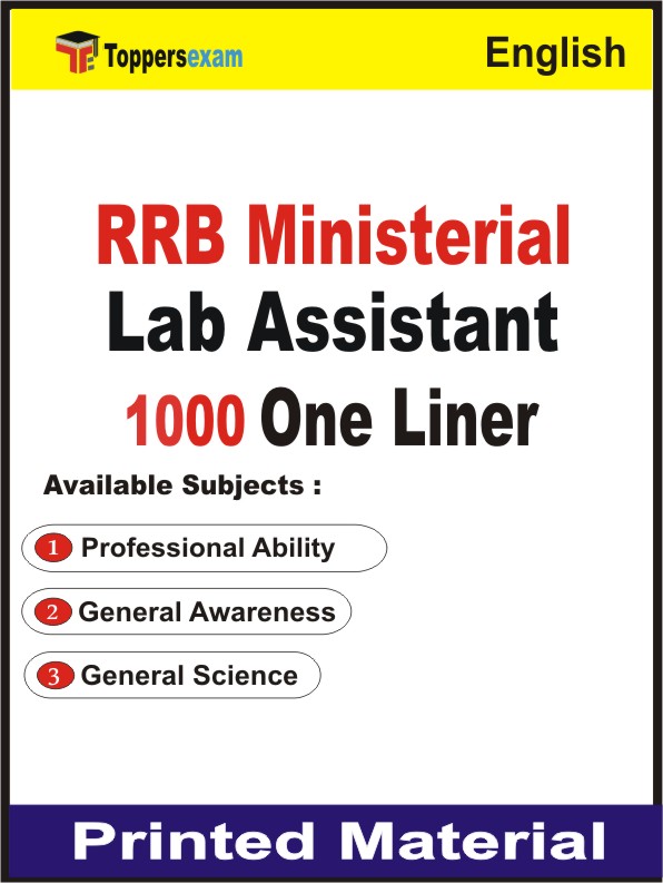 RRB Ministerial Lab Assistant One Liner Book in English