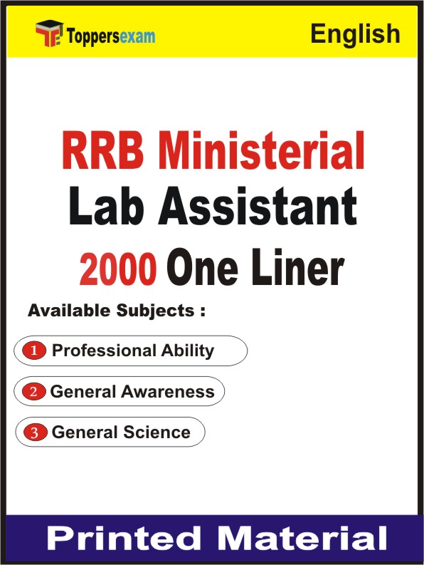 RRB Ministerial Lab Assistant One Liner Book in English