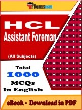 EBook of HCL Assistant Foreman Exam, PDF Format in English