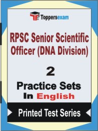 RRPSC Senior Scientific Officer (DNA Division) Book in English - Question Paper / Practice Set