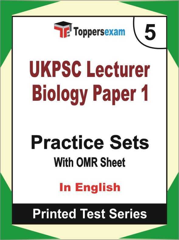 UKPSC Lecturer Biology (Paper 1) Book in English - Mock Test / Practice Set
