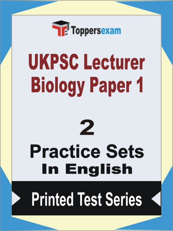 UKPSC Lecturer Biology (Paper 1) Book in English - Question Paper / Practice Set