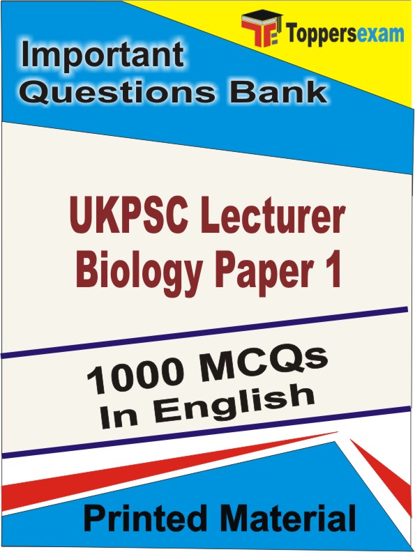 UKPSC Lecturer Biology (Paper 1) Book in English - Objective MCQ