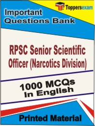 RPSC Senior Scientific Officer (Narcotics Division) Book in English - Objective MCQ