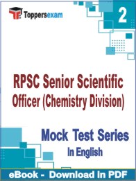 RPSC Senior Scientific Officer (Chemistry Division) PDF Book In English - Question Paper