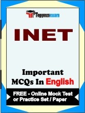 INET Exam Objective MCQs in English (Booklet), FREE - Online Mock Test or Practice Set / Paper