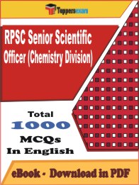 RPSC Senior Scientific Officer (Chemistry Division) PDF Book In English - MCQ / Objective Questions