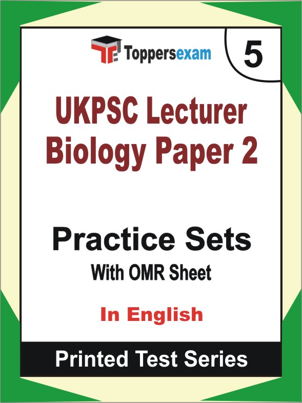 UKPSC Lecturer Biology (Paper 2) Book in English - Mock Test / Practice Set