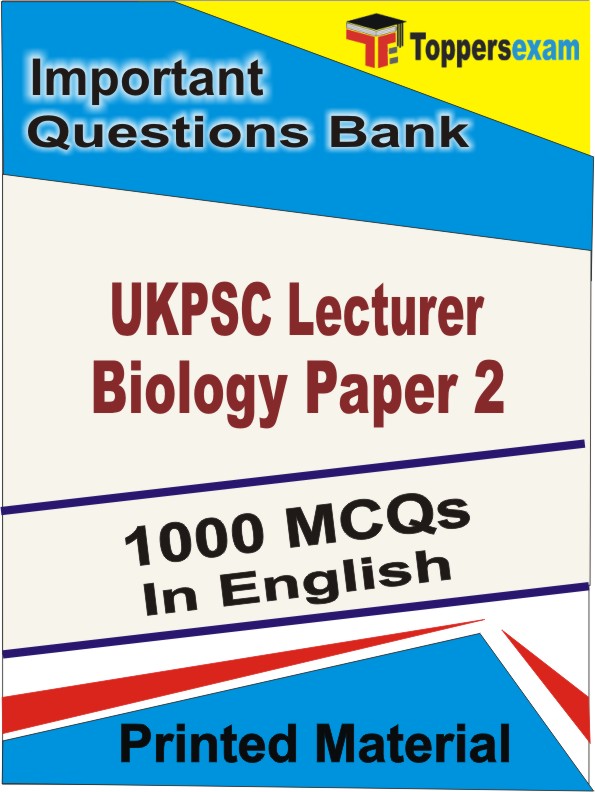 UKPSC Lecturer Biology (Paper 2) Book in English - Objective MCQ