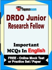 DRDO Junior Research Fellow Exam Objective MCQs in English (Booklet), FREE - Online Mock Test or Practice Set / Paper