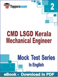 CMD LSGD Kerala Mechanical Engineer Test PDF Book In English - Question Paper