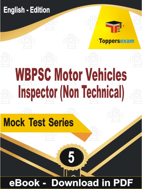WBPSC Motor Vehicles Inspector (Non Technical) PDF Book In English - Practice Set