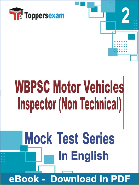 WBPSC Motor Vehicles Inspector (Non Technical) PDF Book In English - Question Paper