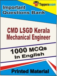 CMD LSGD Kerala Mechanical Engineer Book in English - Objective MCQ