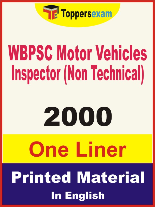 WBPSC Motor Vehicles Inspector (Non Technical) One Liner Book in English